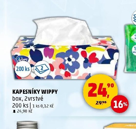 KAPESNÍKY WIPPY box, 2vrstvé