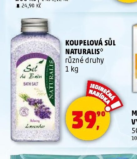 KOUPELOVÁ SŮL NATURALIS různé druhy