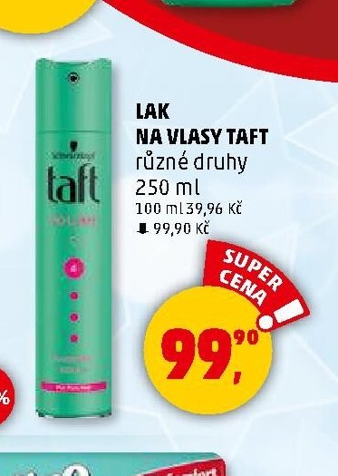 LAK NA VLASY TAFT různé druhy