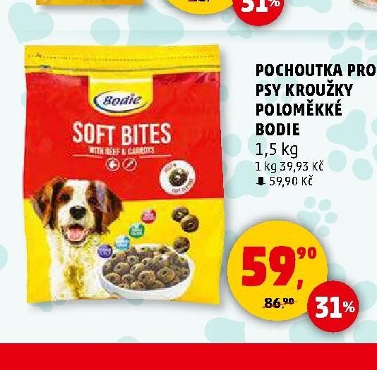 POCHOUTKA PRO PSY KROUŽKY POLOMĚKKÉ BODIE