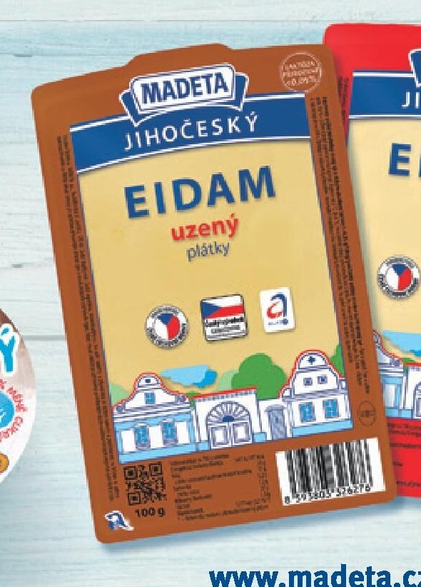 Madeta Jihočeský eidam plátky uzený 100 g