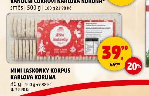 MINI LASKONKY KORPUS KARLOVA KORUNA