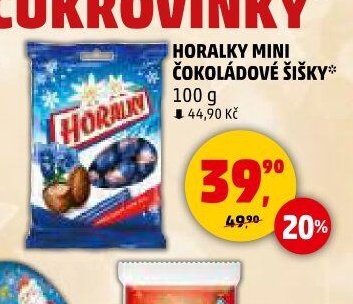 HORALKY MINI ČOKOLÁDOVÉ ŠIŠKY