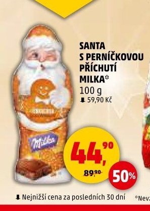 SANTA S PERNÍČKOVOU PŘÍCHUTÍ MILKA