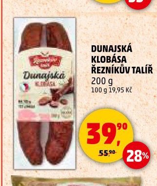 DUNAJSKÁ KLOBÁSA ŘEZNÍKŮV TALÍŘ 200 g