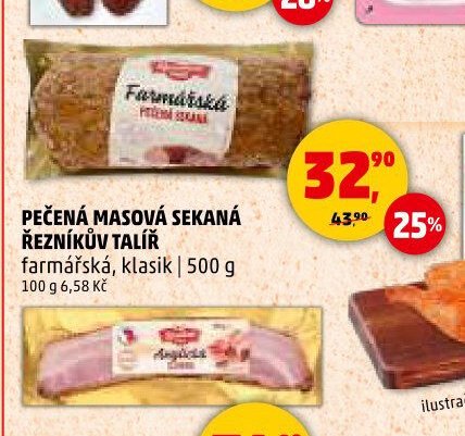 PEČENÁ MASOVÁ SEKANÁ ŘEZNÍKŮV TALÍŘ farmářská, klasik | 500 g
