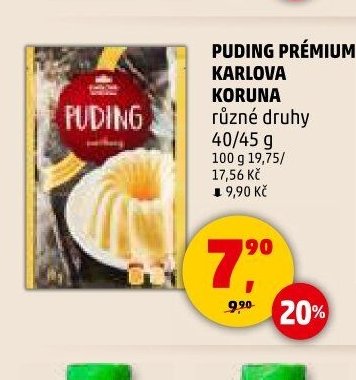 PUDING PRÉMIUM KARLOVA KORUNA různé druhy 40/45 g
