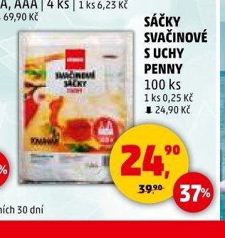 SÁČKY SVAČINOVÉ UCHY PENNY