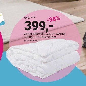 Zimní přikrývka „ZILLY WARM“, 1200g, 135-140/200cm