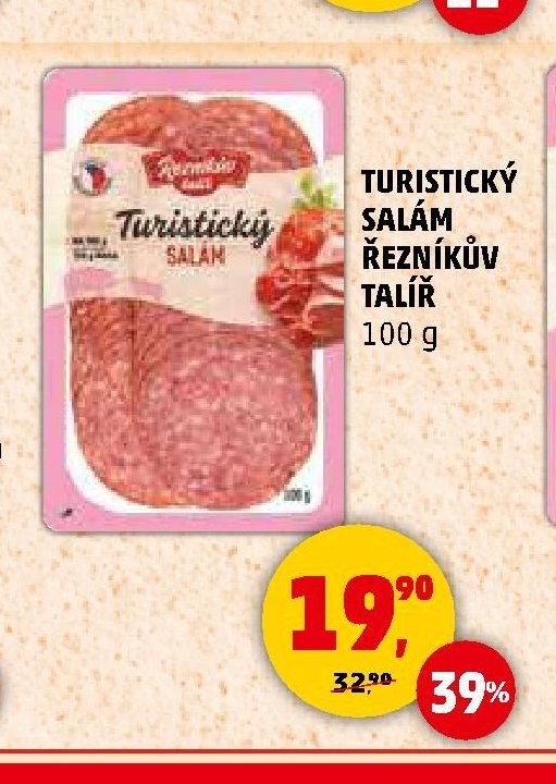 TURISTICKÝ SALÁM ŘEZNÍKŮV TALÍŘ 100 g