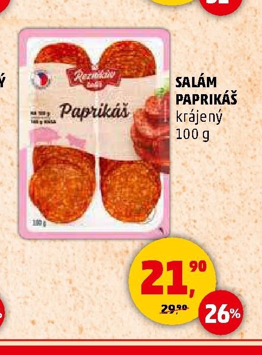 SALÁM PAPRIKÁŠ krájený 100 g