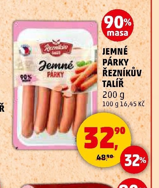 Jemné párky Řezníkův talíř