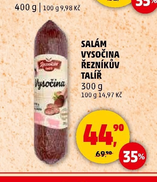 Salám Vysočina Řezníkův talíř