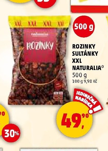 Rozinky Sultánky XXL Naturalia 500 g