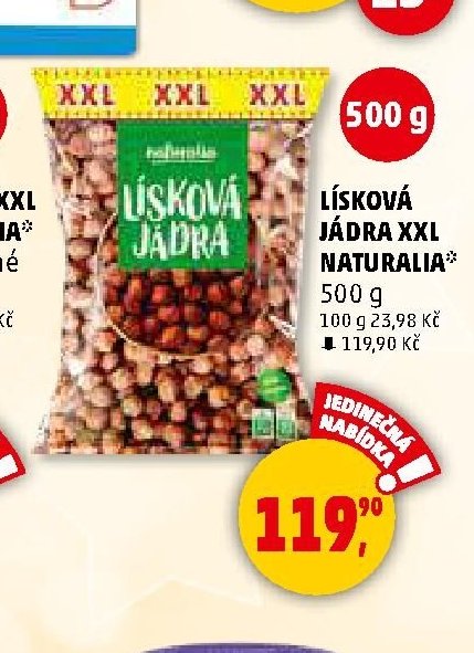 Lísková jádra XXL Naturalia 500 g