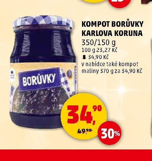 KOMPOT BORŮVKY KARLOVA KORUNA