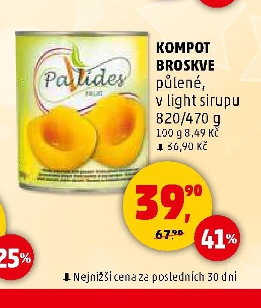 KOMPOT BROSKVE půlené