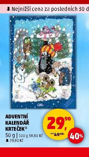 ADVENTNÍ KALENDÁŘ KRTEČEK