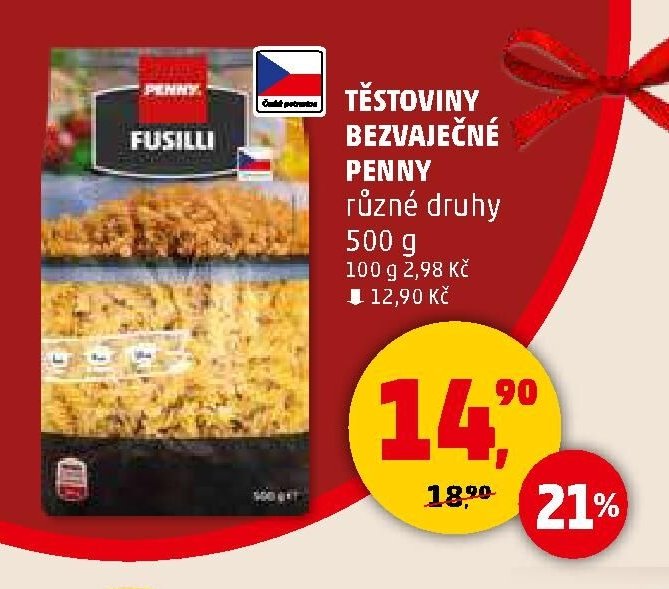 TĚSTOVINY BEZVAJEČNÉ PENNY