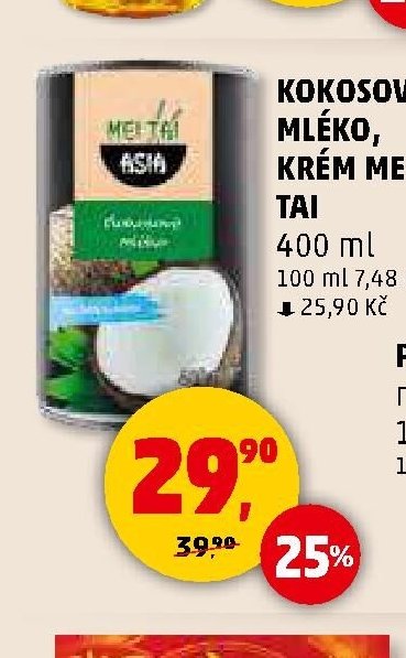 KOKOSOVÉ MLÉKO, KRÉM MEI TAI