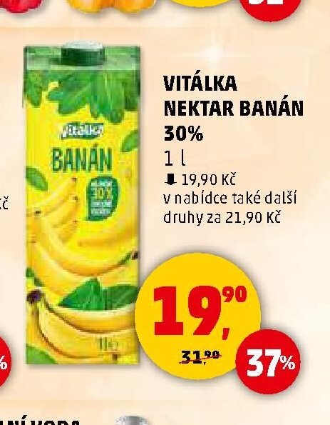 Vitálka nektar banán 30% 1l