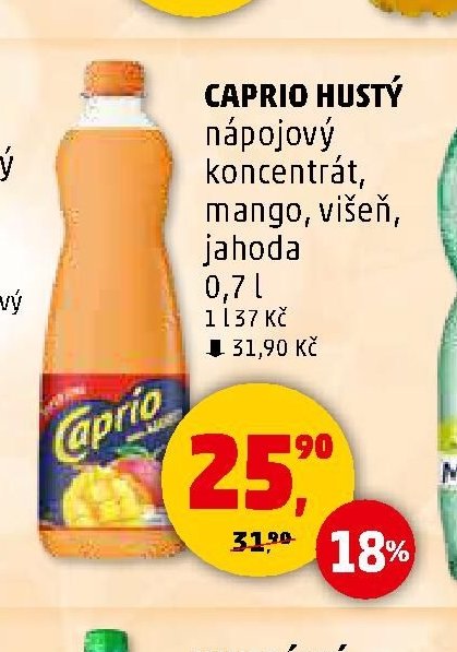 Caprio hustý nápojový koncentrát 0,7l