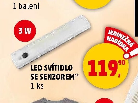 LED SVÍTIDLO SE SENZOREM
