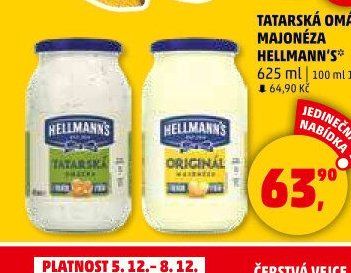 TATARSKÁ OMÁČKA, MAJONÉZA HELLMANN'S