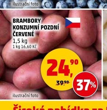 BRAMBORY KONZUMNÍ POZDNÍ ČERVENÉ