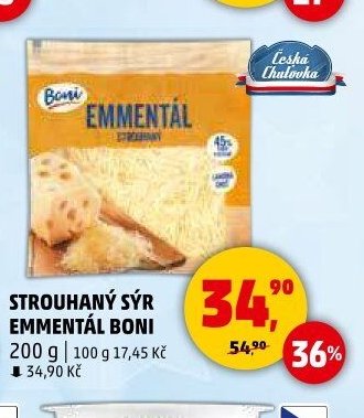 STROUHANÝ SÝR EMMENTÁL BONI