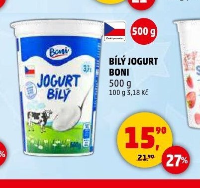 BÍLÝ JOGURT BONI