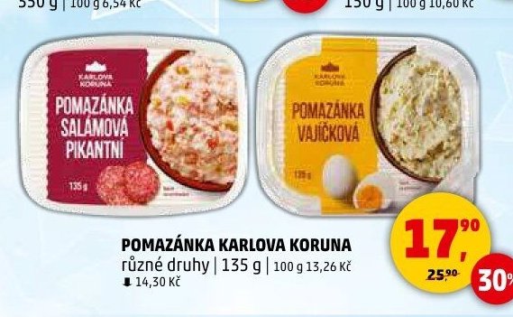 Pomazánka Karlova Koruna salámová pikantní