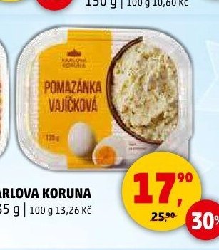 Pomazánka Karlova Koruna vajíčková