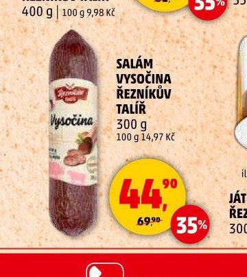 Salám Vysočina Řezníkův talíř