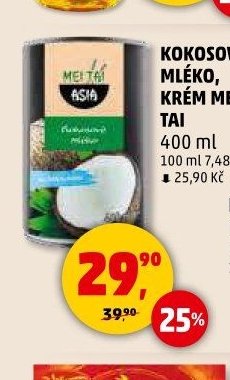 Kokosové mléko, krém Mei Tai