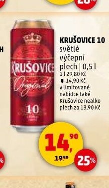 Krušovice 10 světlé výčepní plech