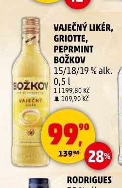 Vaječný likér / Griotte / Peprmint Božkov 0,5 l