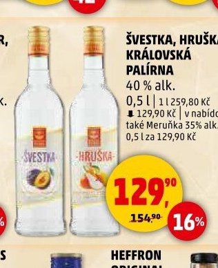 Švestka, Hruška Královská Palírna 0,5 l
