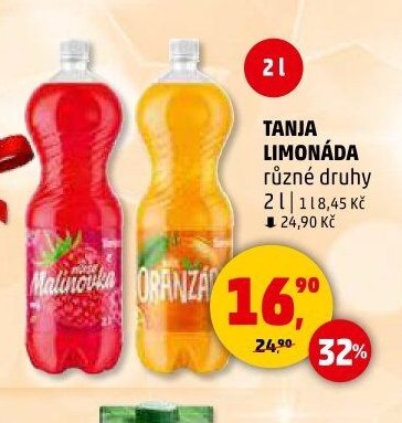 Tanja limonáda různé druhy 2l