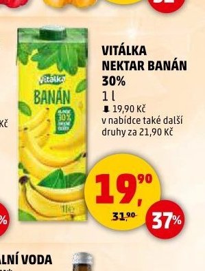 Vitálka nektar banán 30% 1l