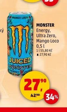 Monster Energy, Ultra Zero, Mango Loco 0,5l