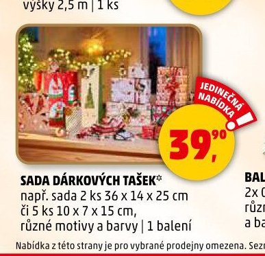 SADA DÁRKOVÝCH TAŠEK