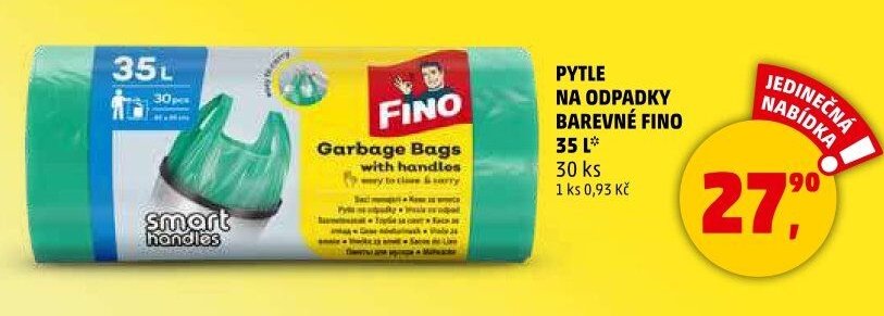 PYTLE NA ODPADKY BAREVNÉ FINO 35 L