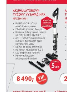 Akumulátorový tyčový vysavač HFX HFX20H 011