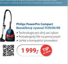 Philips PowerPro Compact Bezsáčkový vysavač FC9330/09