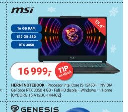 MSI HERNÍ NOTEBOOK