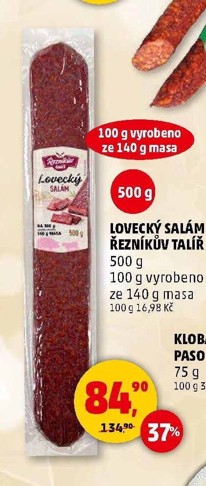 LOVECKÝ SALÁM ŘEZNÍKŮV TALÍŘ