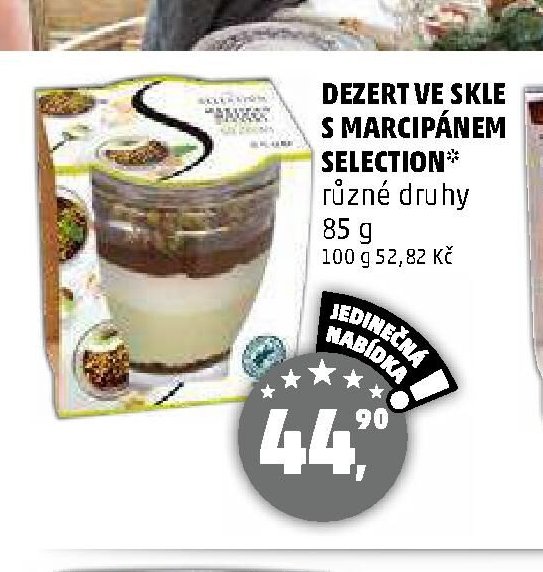 DEZERT VE SKLE S MARCIPÁNEM SELECTION