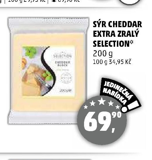 SÝR CHEDDAR EXTRA ZRALÝ SELECTION