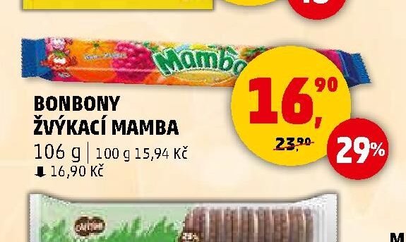 Bonbony žvýkací Mamba